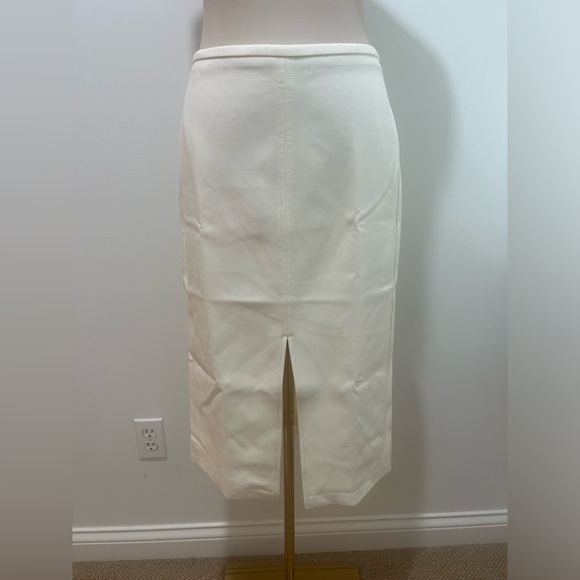 J. Crew pencil midi skirt in four seasons stretch ivory - Picture 12 of 15